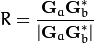 R = \frac{ \mathbf{G}_a \mathbf{G}_b^*}{|\mathbf{G}_a \mathbf{G}_b^*|}